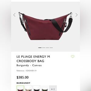Longchamp LE PLIAGE ENERGY M CROSSBODY BAG - Burgundy